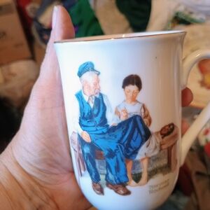 Norman Rockwell White Ceramic Mug
